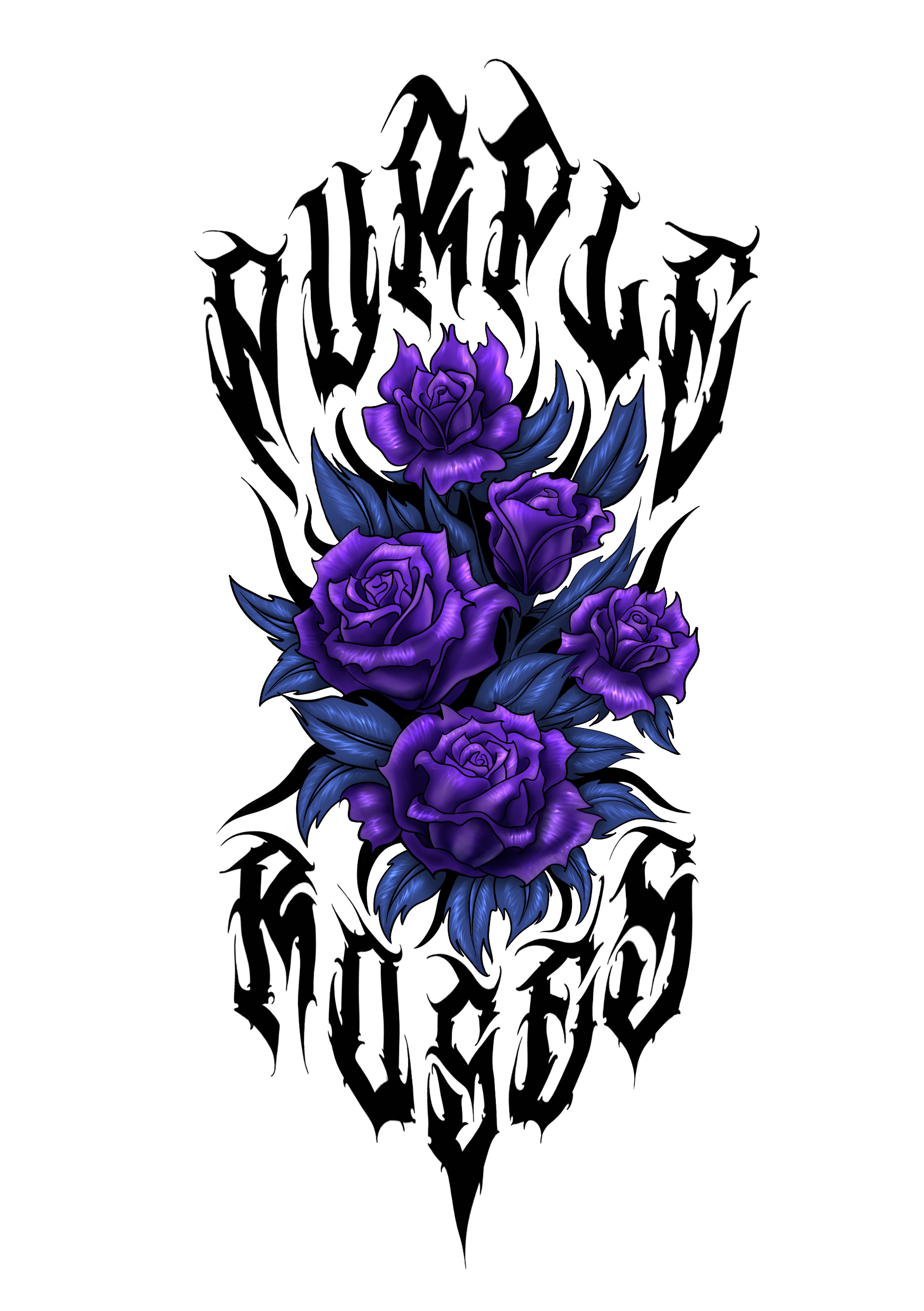 Purple Roses Tattoo — roses violettes